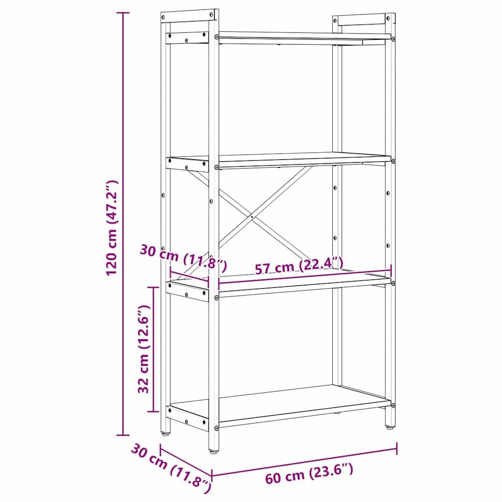 vidaXL Bücherregal Artisan-Eiche 40 x 30 x 85 cm Holzwerkstoff