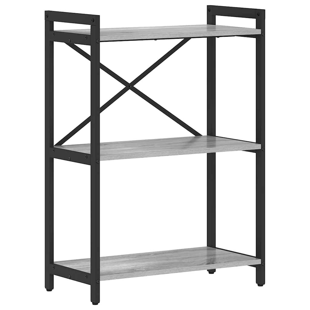 vidaXL Bücherregal Grau Sonoma 60 x 30 x 85 cm Holzwerkstoff