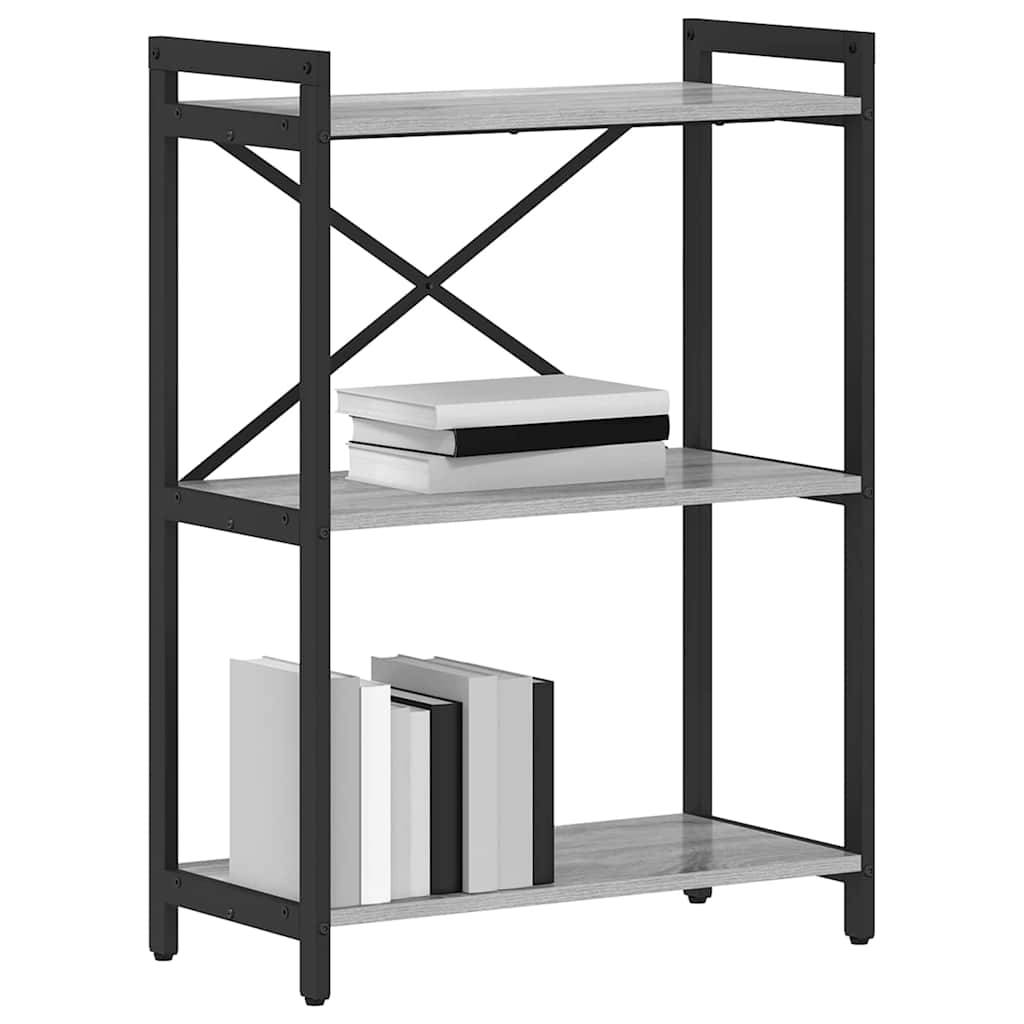 vidaXL Bücherregal Grau Sonoma 60 x 30 x 85 cm Holzwerkstoff