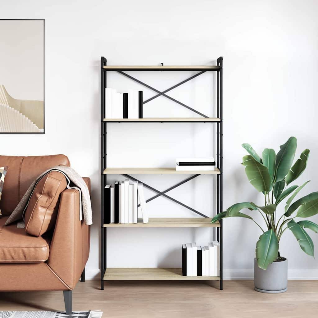 vidaXL Bücherregal Sonoma-Eiche 80 x 30 x 155 cm Holzwerkstoff