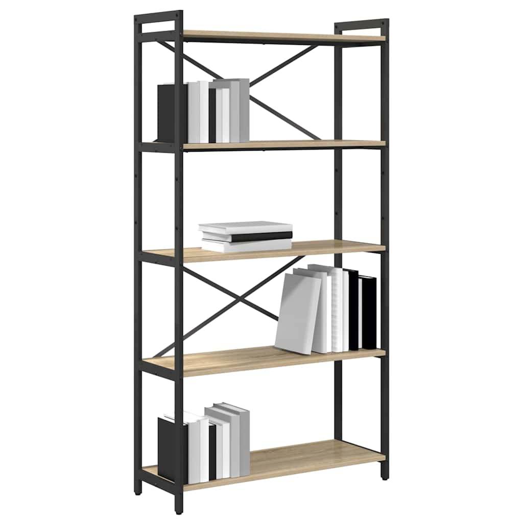 vidaXL Bücherregal Sonoma-Eiche 80 x 30 x 155 cm Holzwerkstoff