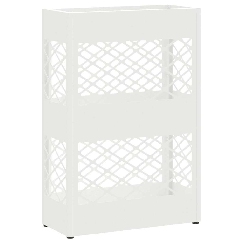 vidaXL Sonnenschirmhalter Weiß 28 x 12 x 41 cm Stahl