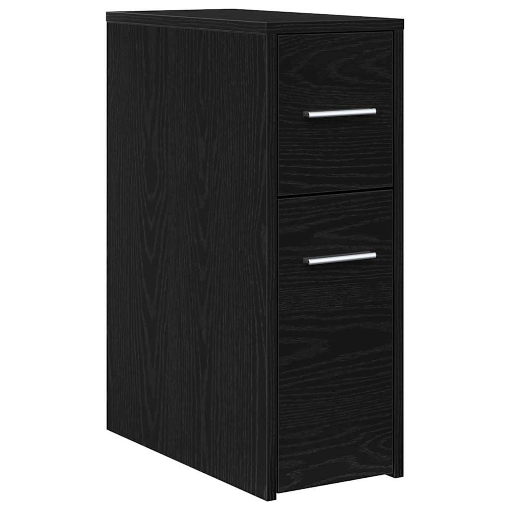 vidaXL Badezimmermöbel-Set Schwarz Eichen-Optik 22 x 44 x 61,5 cm
