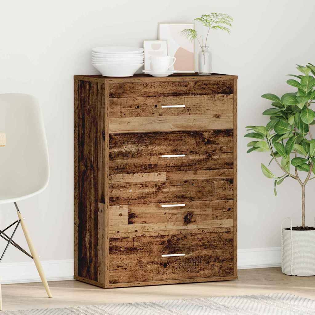 vidaXL Sideboard mit Schubladen Altholz 60 x 31 x 84 cm Holzwerkstoff