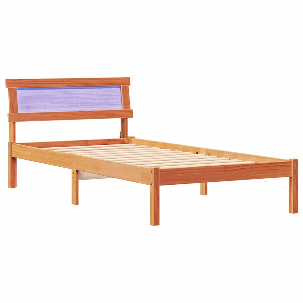 vidaXL Bettrahmen Wachsbraun 80 x 200 cm Massives Kiefernholz