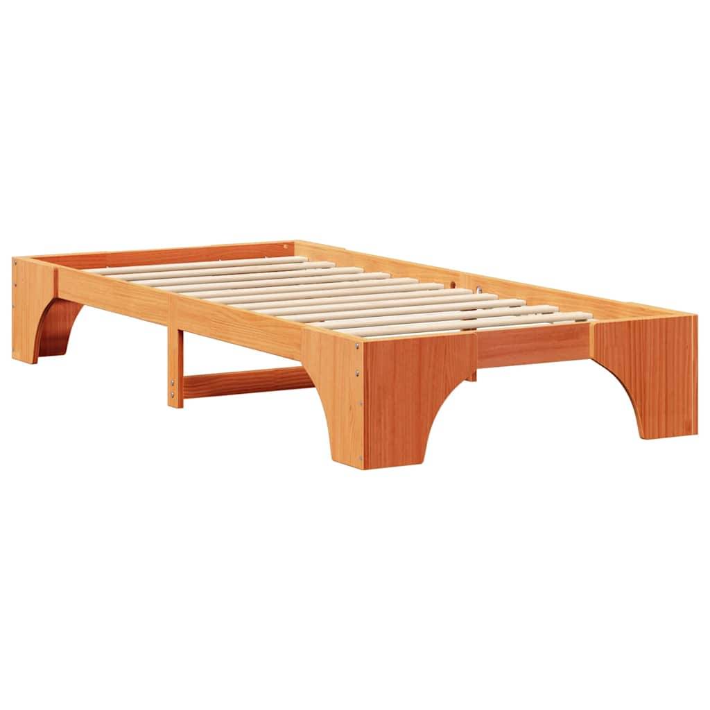 vidaXL Bettrahmen Wachsbraun 80 x 200 cm Massives Kiefernholz