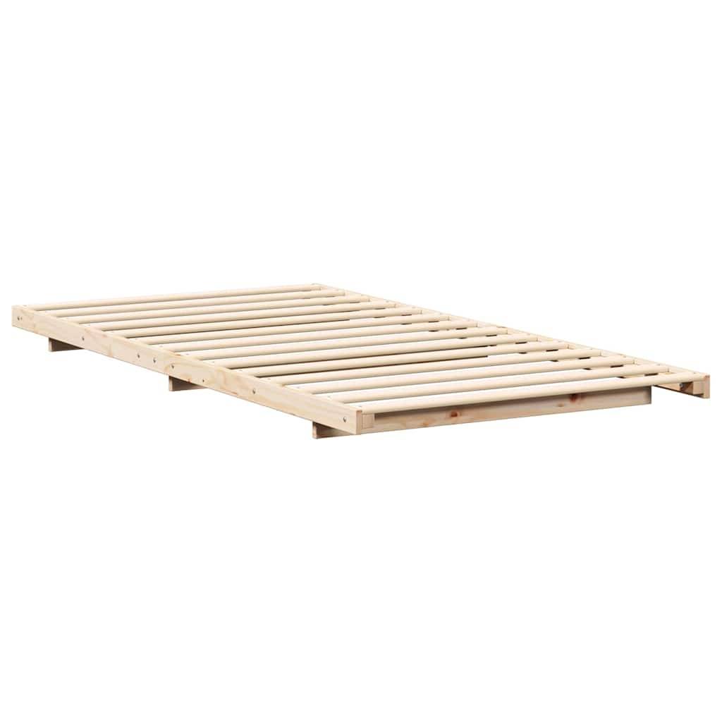 vidaXL Bettrahmen Braun 100 x 210 cm Massives Kiefernholz