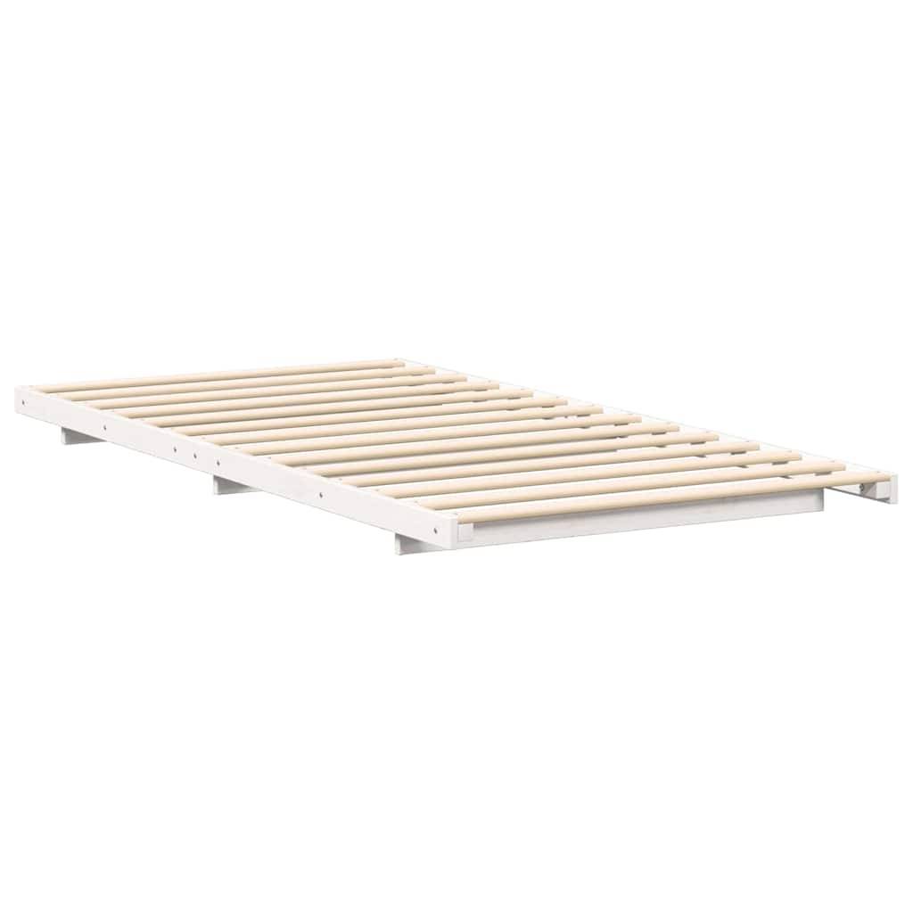 vidaXL Bettrahmen Weiß 80 x 200 cm Massives Kiefernholz