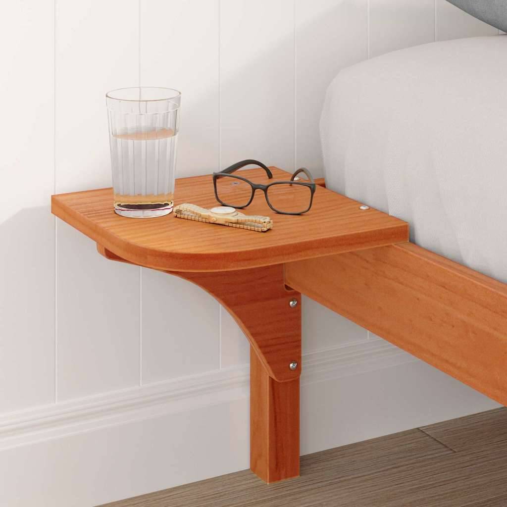 vidaXL Bettrahmen Wachsbraun 140 x 190 cm Massives Kiefernholz