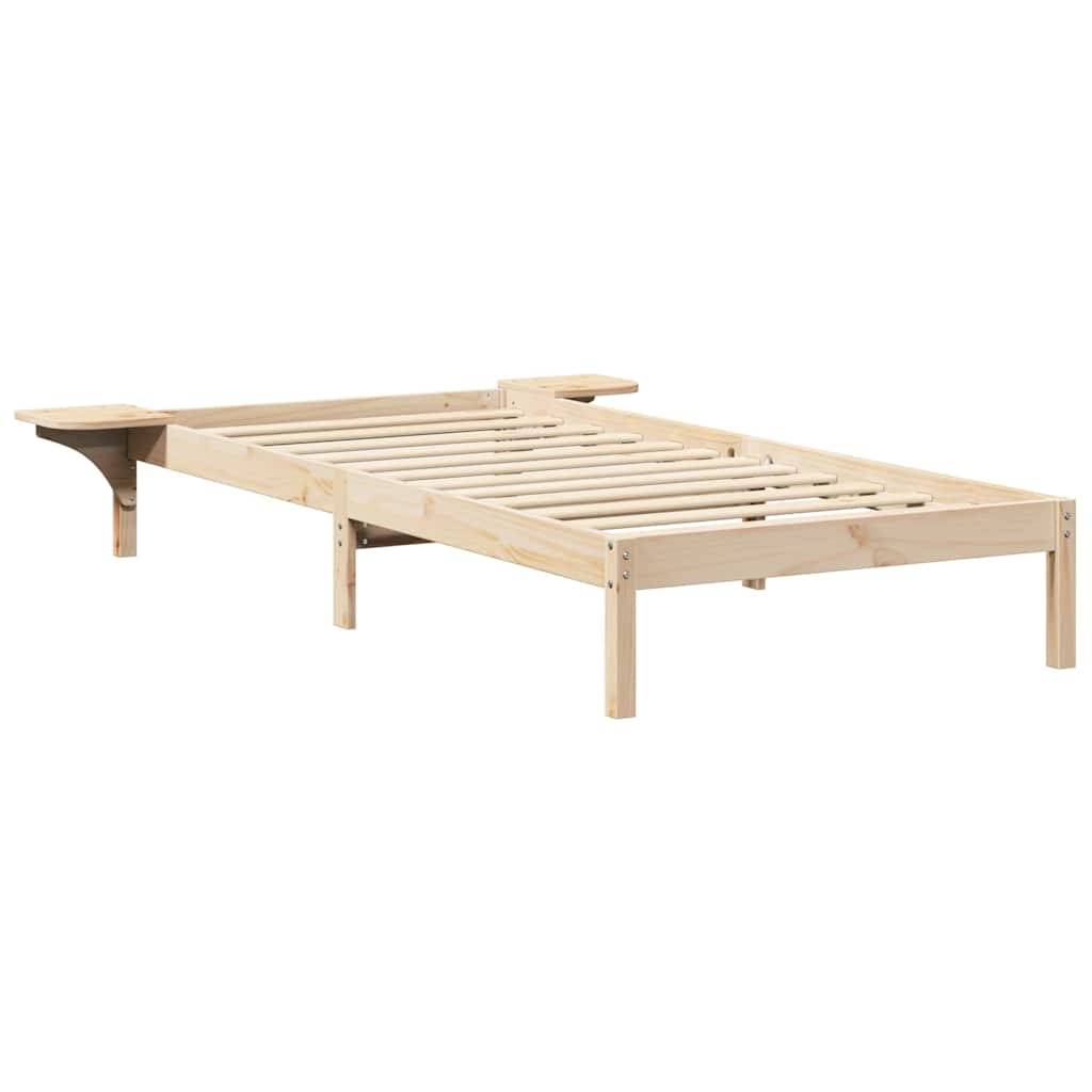 vidaXL Bettrahmen Natur 75 x 190 cm Massives Kiefernholz