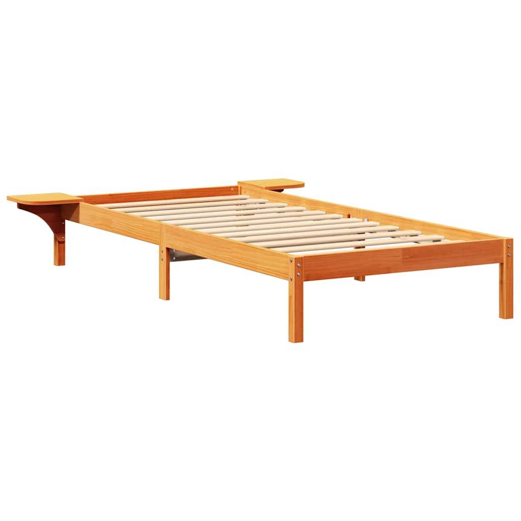 vidaXL Bettrahmen Wachsbraun 80 x 200 cm Massives Kiefernholz