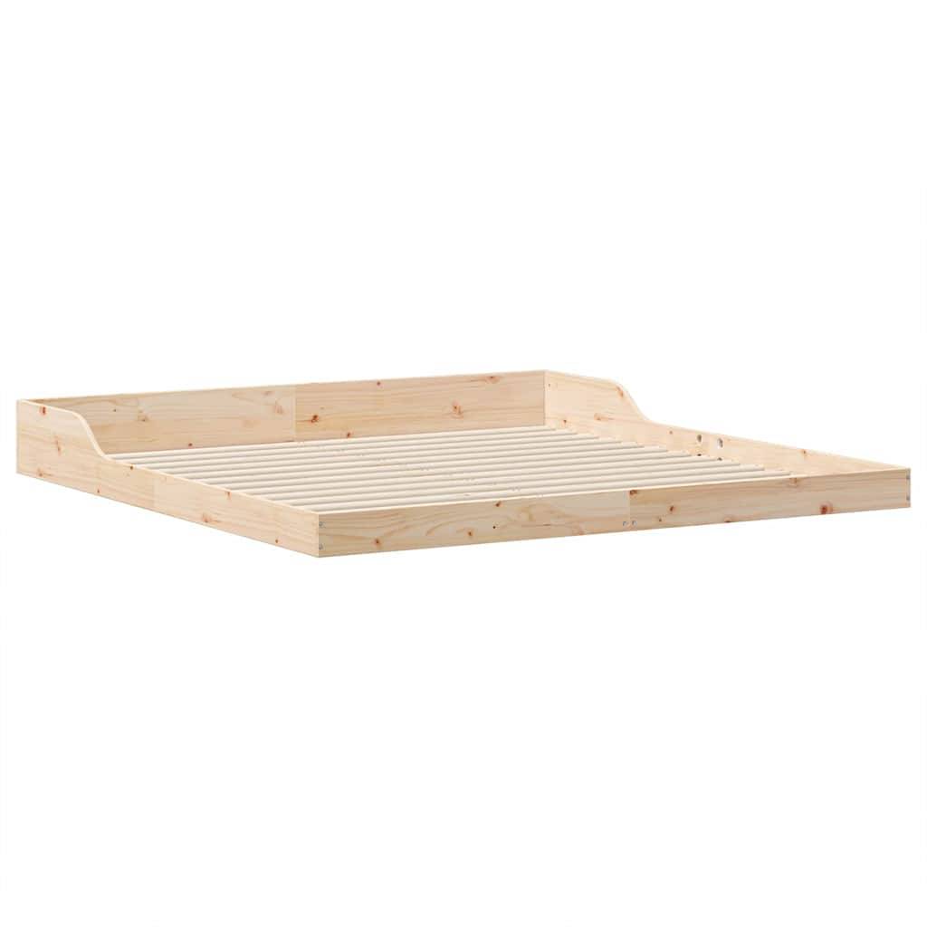 vidaXL Bettrahmen Braun 180 x 220 cm Massives Kiefernholz