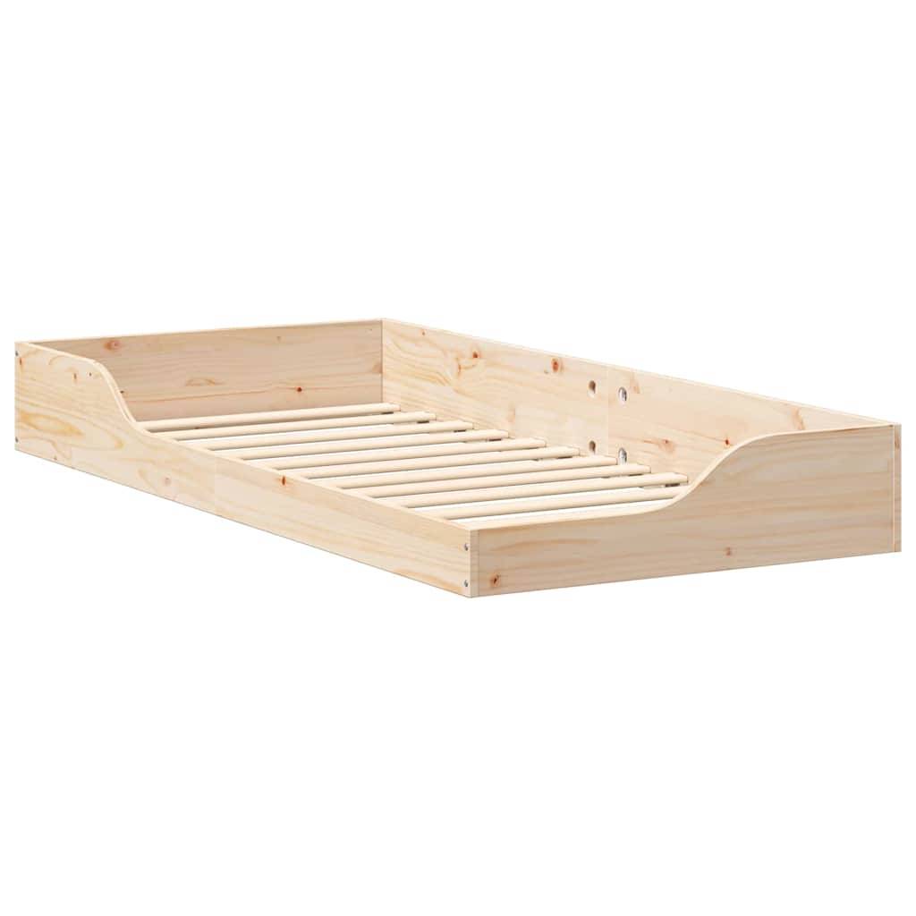 vidaXL Bettrahmen Braun 80 x 200 cm Massives Kiefernholz