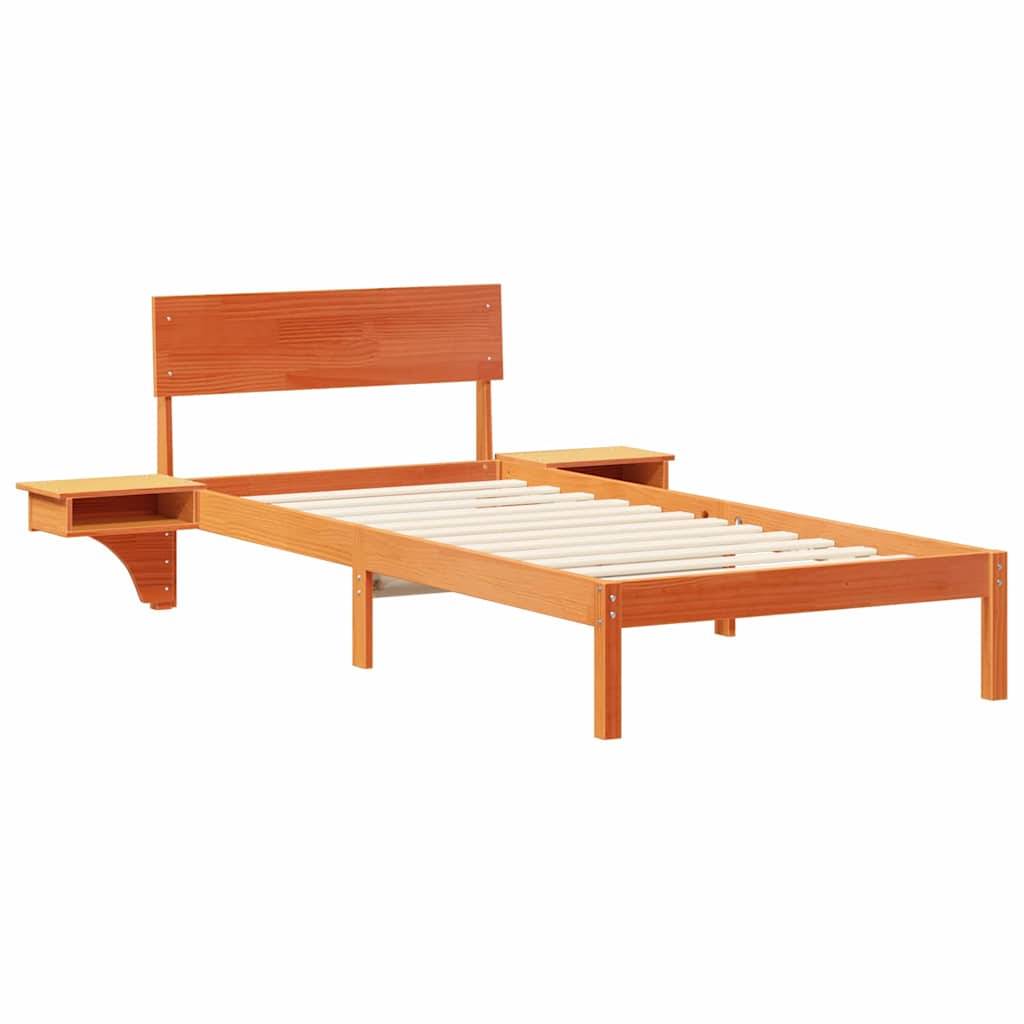 vidaXL Bettrahmen Wachsbraun 80 x 200 cm Massives Kiefernholz
