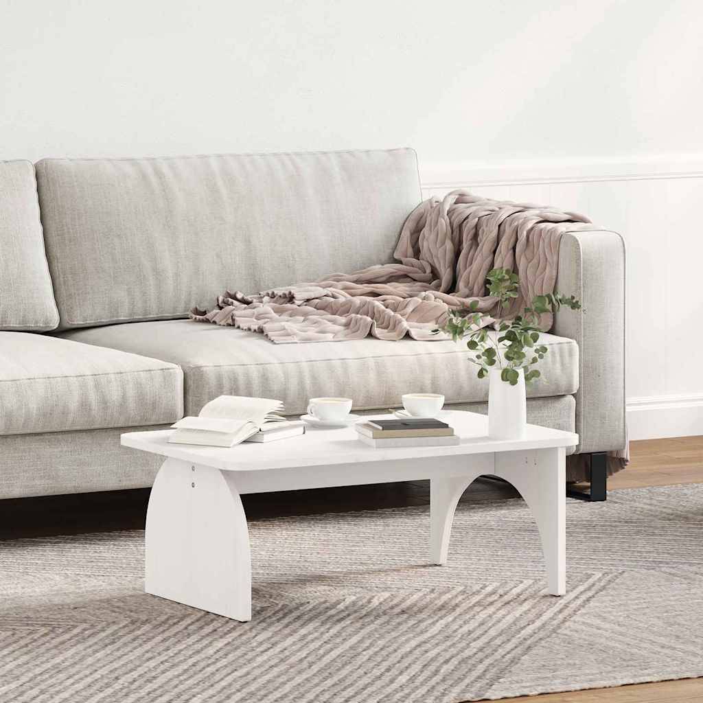vidaXL Couchtisch Weiß 80 x 50 x 31 cm Massivholz Kiefer