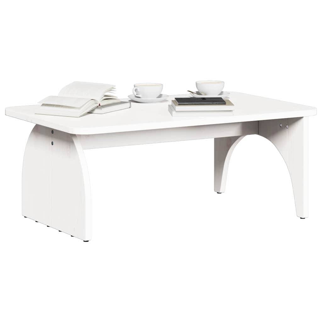 vidaXL Couchtisch Weiß 80 x 50 x 31 cm Massivholz Kiefer