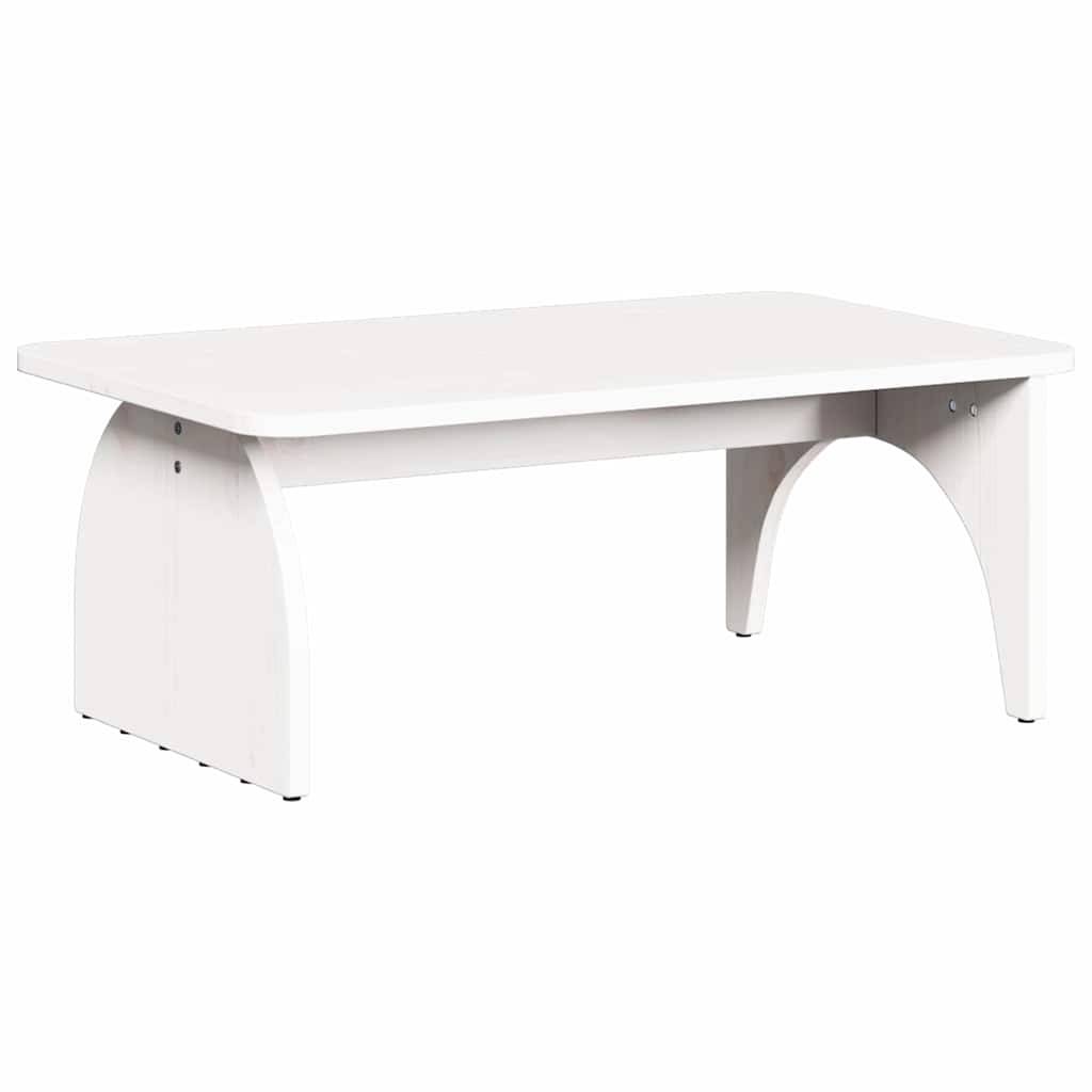 vidaXL Couchtisch Weiß 80 x 50 x 31 cm Massivholz Kiefer