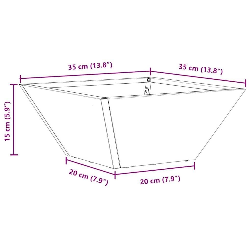 vidaXL Garten-Pflanzgefäß 5 pcs Schwarz 35 x 35 x 15 cm