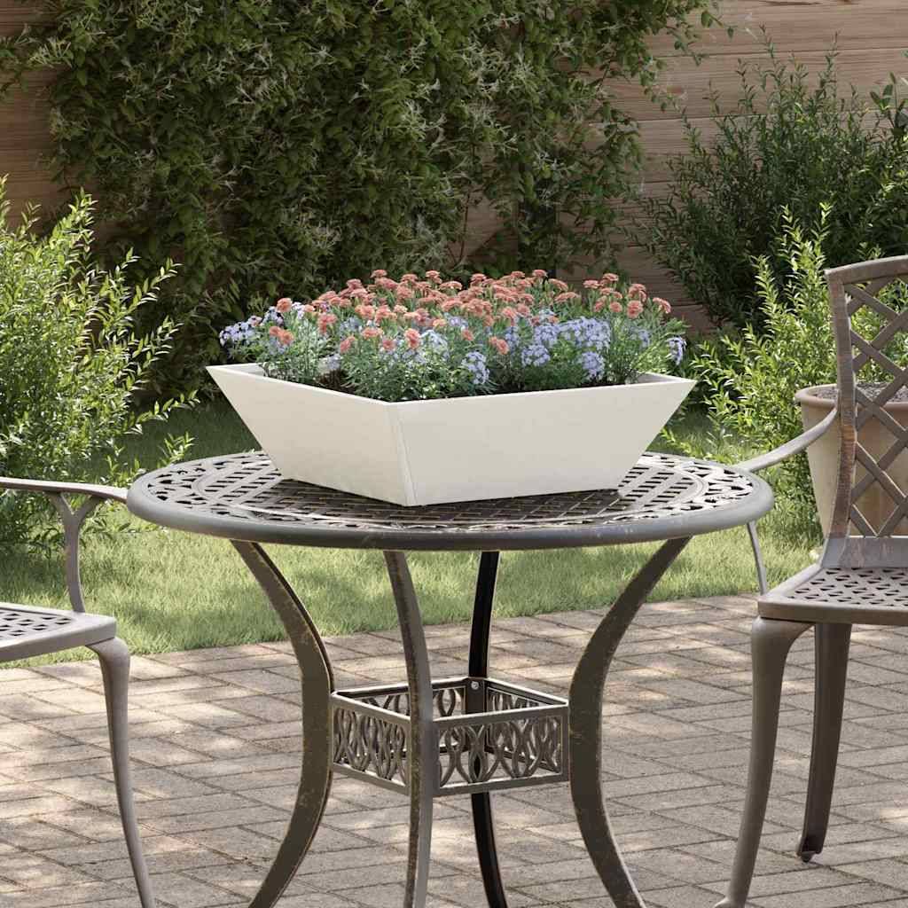 vidaXL Garten-Pflanzgefäß 5 pcs Weiß 50 x 50 x 15 cm