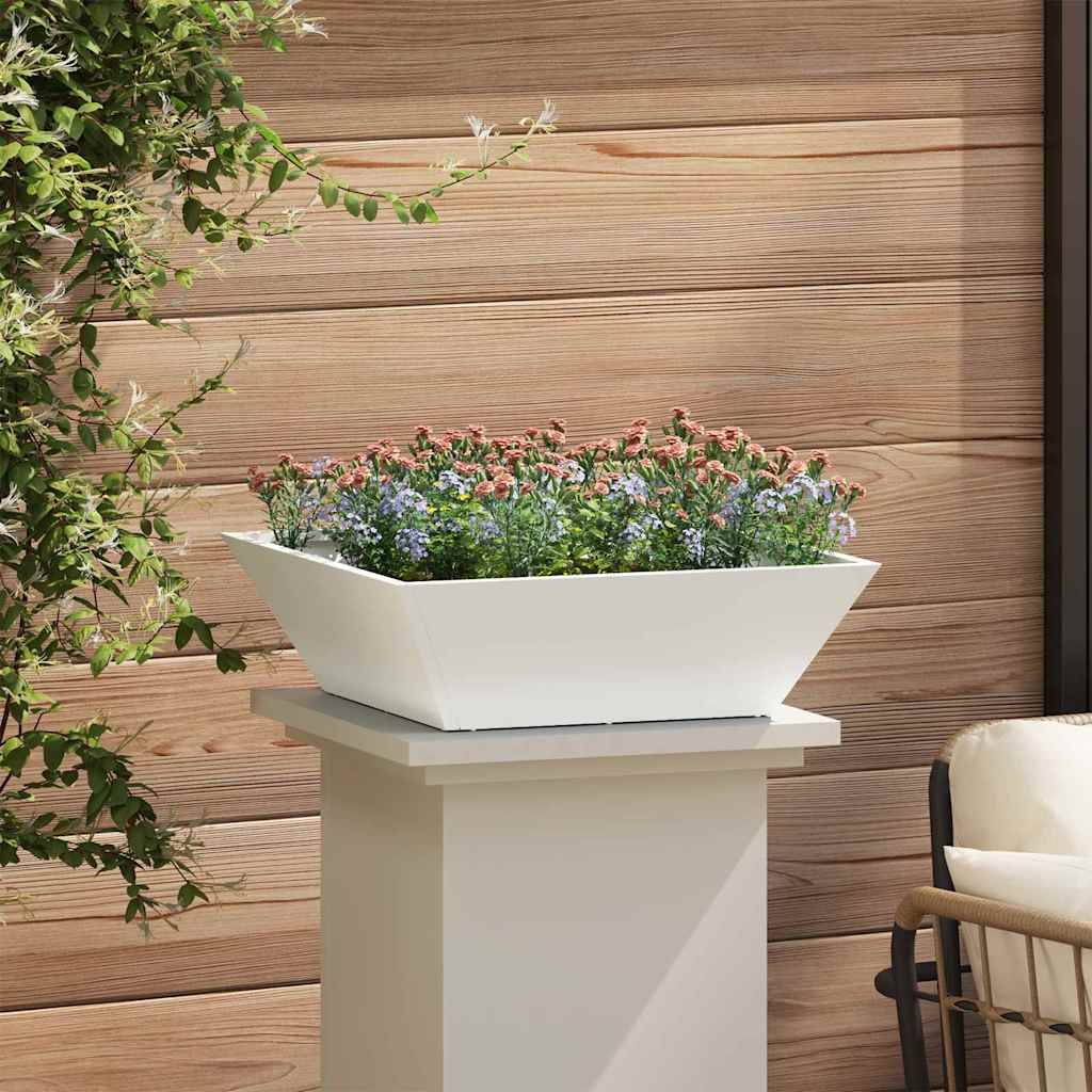vidaXL Garten-Pflanzgefäß 5 pcs Weiß 50 x 50 x 15 cm