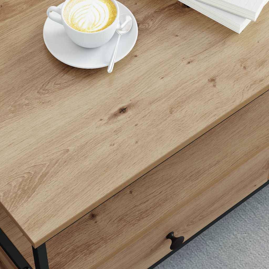 vidaXL Couchtisch Eiche handwerklich 100 x 51 x 45 cm Holzwerkstoff