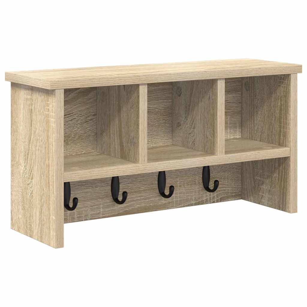 vidaXL Wandmontierter nachttisch Sonoma-Eiche 50 x 16 x 26 cm