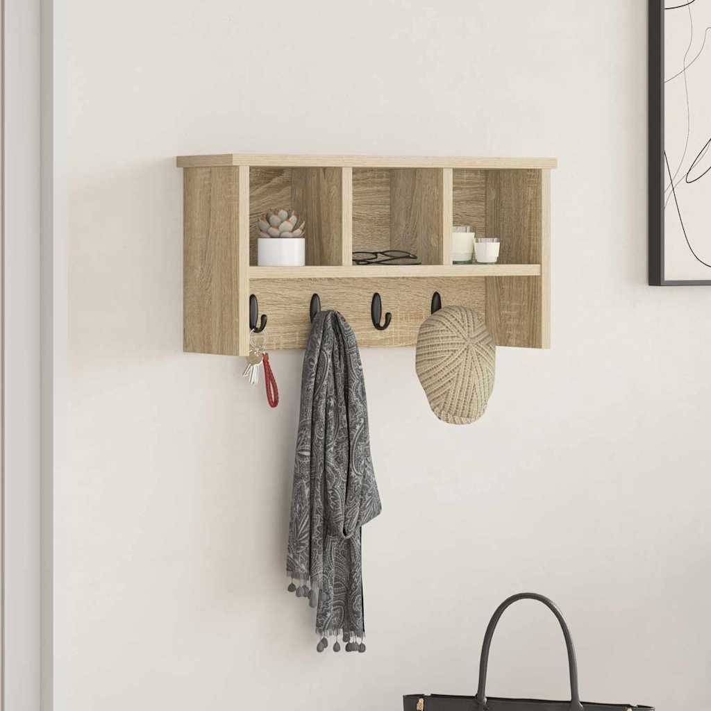 vidaXL Wandmontierter nachttisch Sonoma-Eiche 50 x 16 x 26 cm