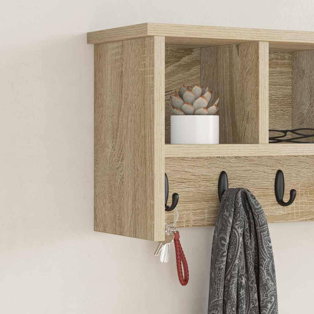 vidaXL Wandmontierter nachttisch Sonoma-Eiche 50 x 16 x 26 cm