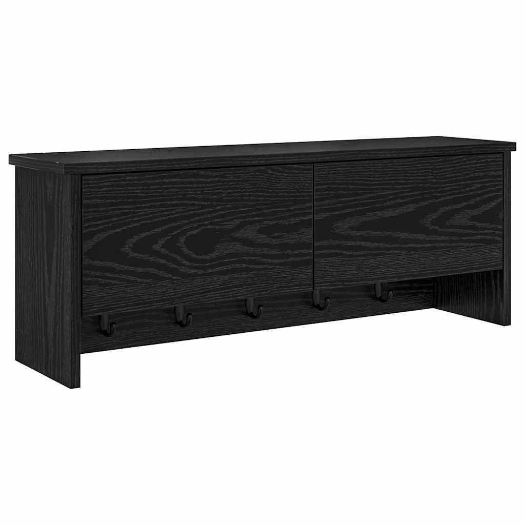 vidaXL Wandmontierter nachttisch Schwarz Eichen-Optik 80 x 20 x 30 cm
