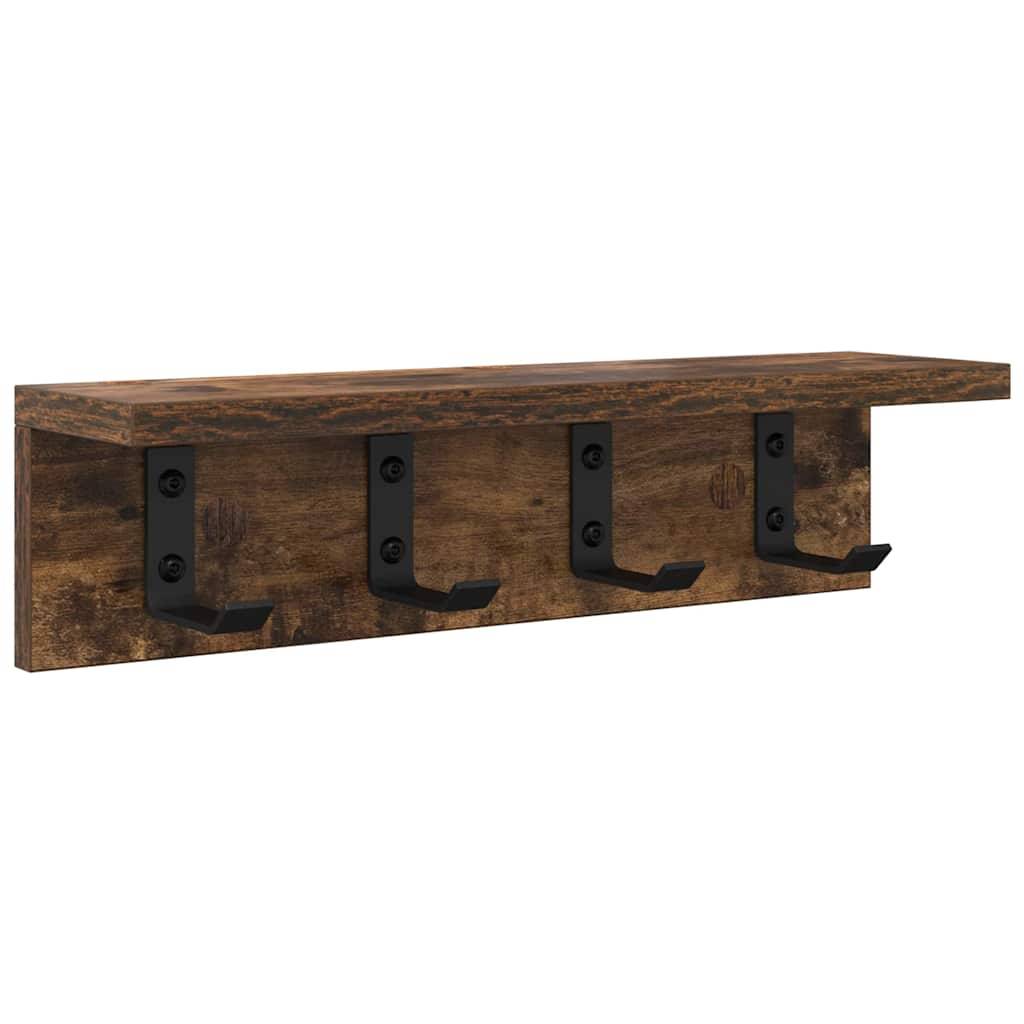 vidaXL Wandmontierter nachttisch Geräucherte Eiche 40 x 10,5 x 10,5 cm