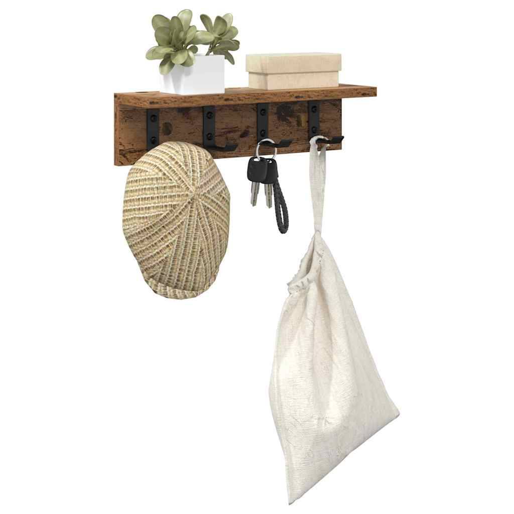 vidaXL Wandmontierter nachttisch Altholz 40 x 10,5 x 10,5 cm