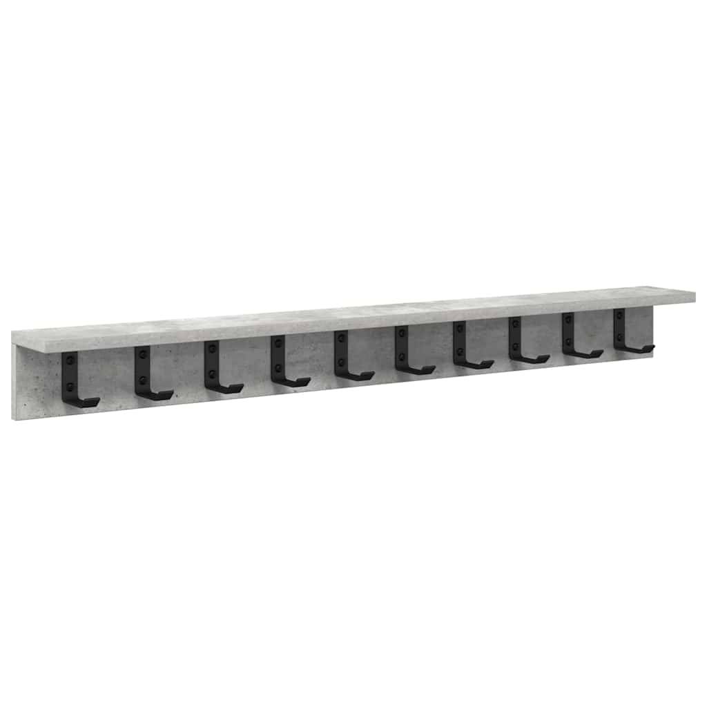 vidaXL Wandmontierter nachttisch Beton Grau 100 x 10,5 x 10,5 cm