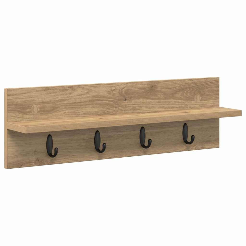 vidaXL Wandmontierter nachttisch Artisan-Eiche 60 x 10,5 x 18 cm