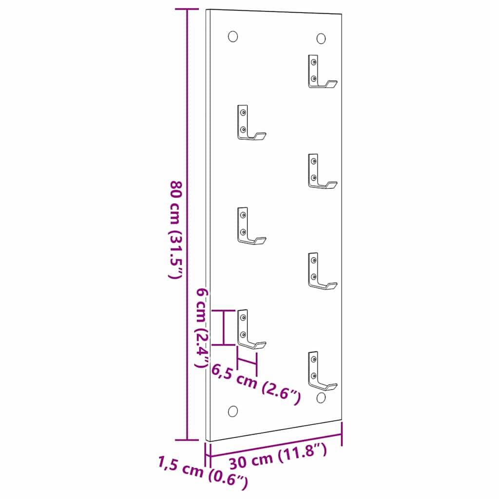 vidaXL Wandmontierter nachttisch Weiß 30 x 1,5 x 80 cm Holzwerkstoff