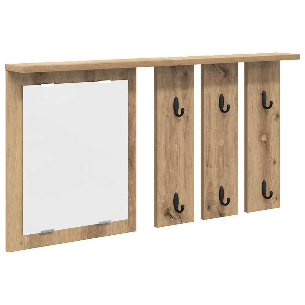 vidaXL Wandmontierter Kleiderständer Artisan-Eiche 85 x 10 x 45 cm
