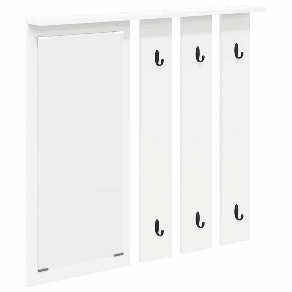 vidaXL Wandmontierter Kleiderständer mit Regal Weiß 84 x 10 x 80 cm