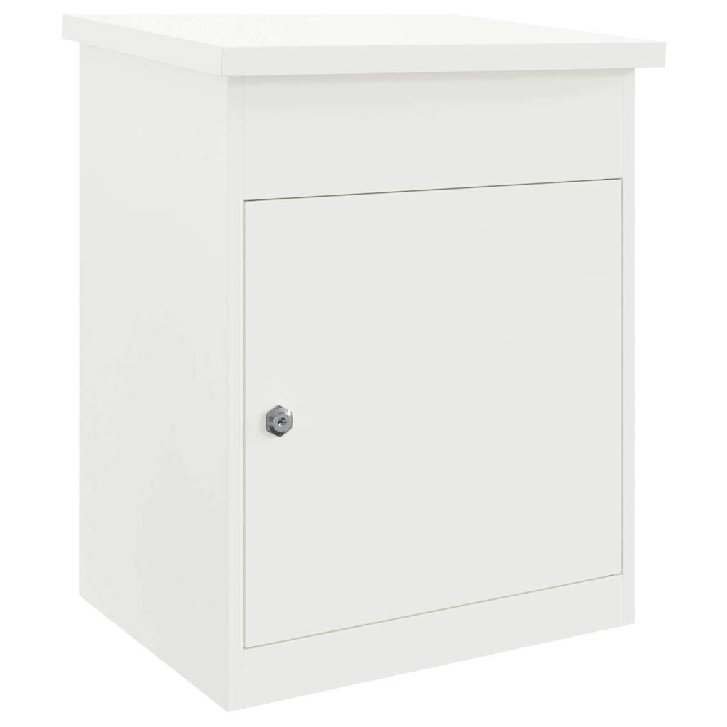 vidaXL Paketdrop-Box Weiß 44 x 35 x 59 cm Stahl