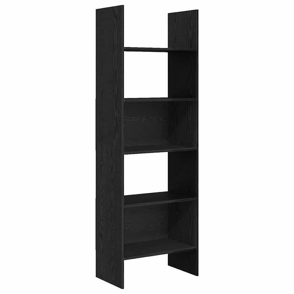 vidaXL Bücherregal Schwarz Eichen-Optik 60 x 35 x 180 cm Holzwerkstoff
