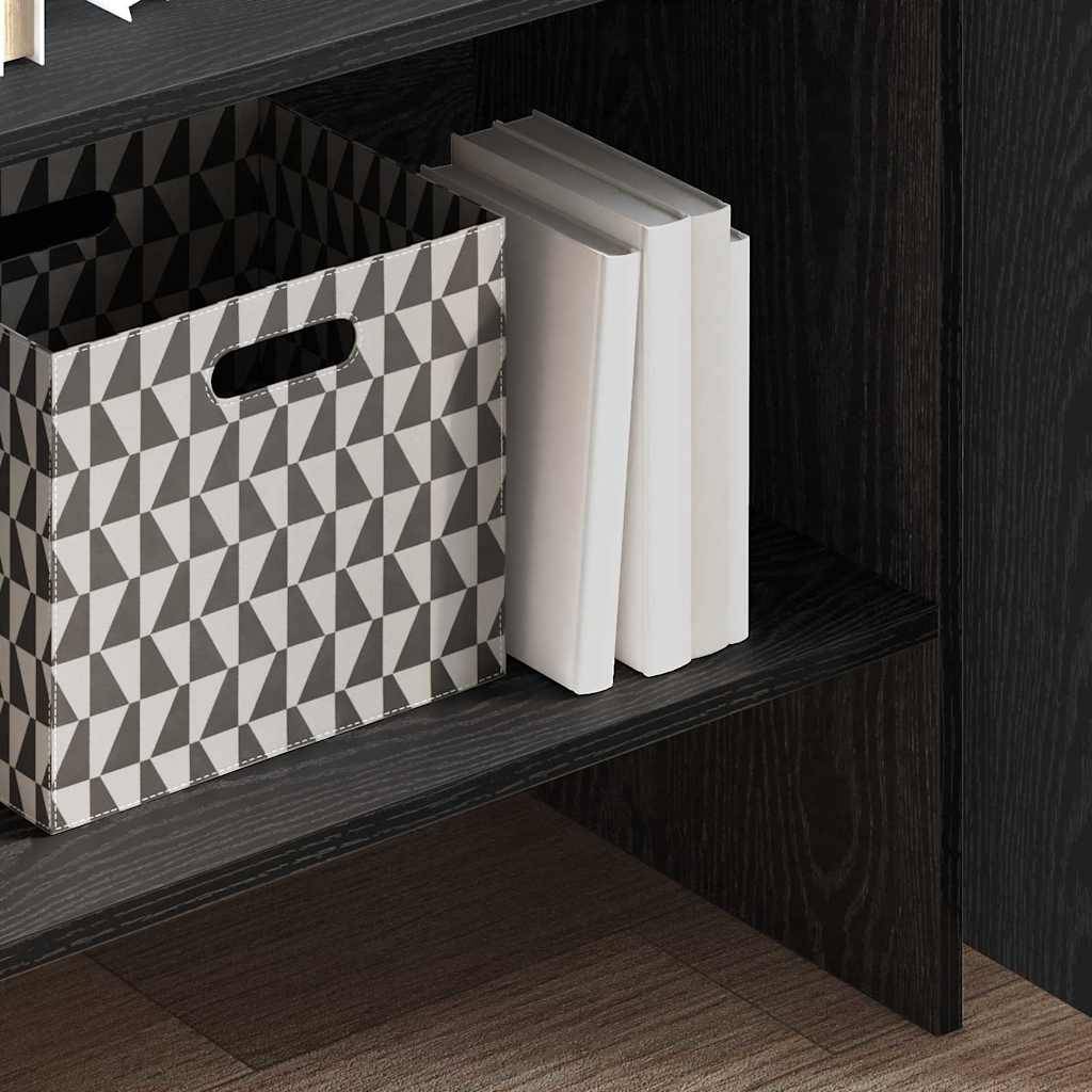 vidaXL Bücherregal Schwarz Eichen-Optik 60 x 35 x 180 cm Holzwerkstoff