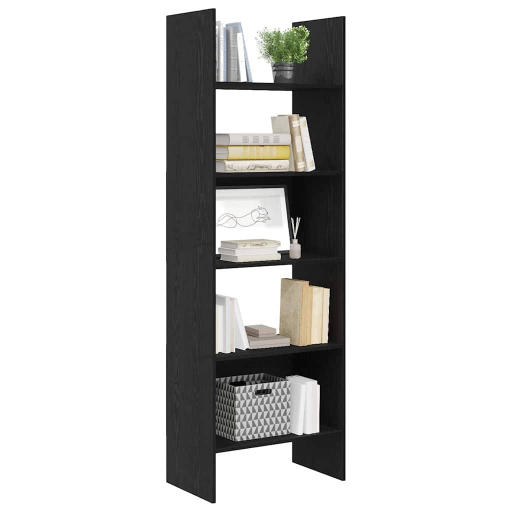 vidaXL Bücherregal Schwarz Eichen-Optik 60 x 35 x 180 cm Holzwerkstoff
