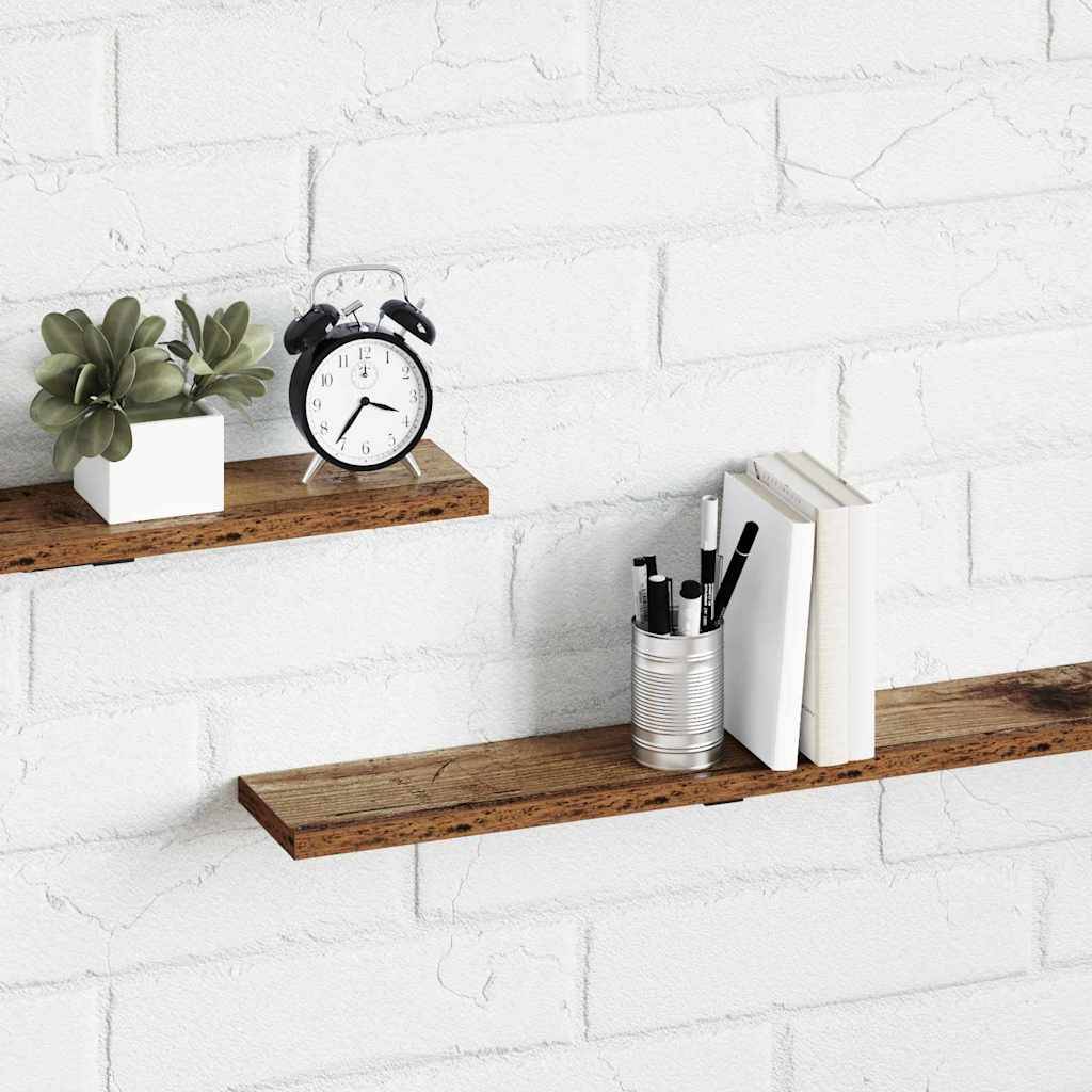 vidaXL Regalbrett 4 pcs Braun 100 x 10 x 1,5 cm Holzwerkstoff