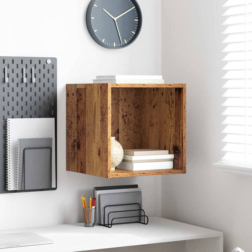 vidaXL Wandschrank mit Regal Altholz 37 x 37 x 37 cm Holzwerkstoff