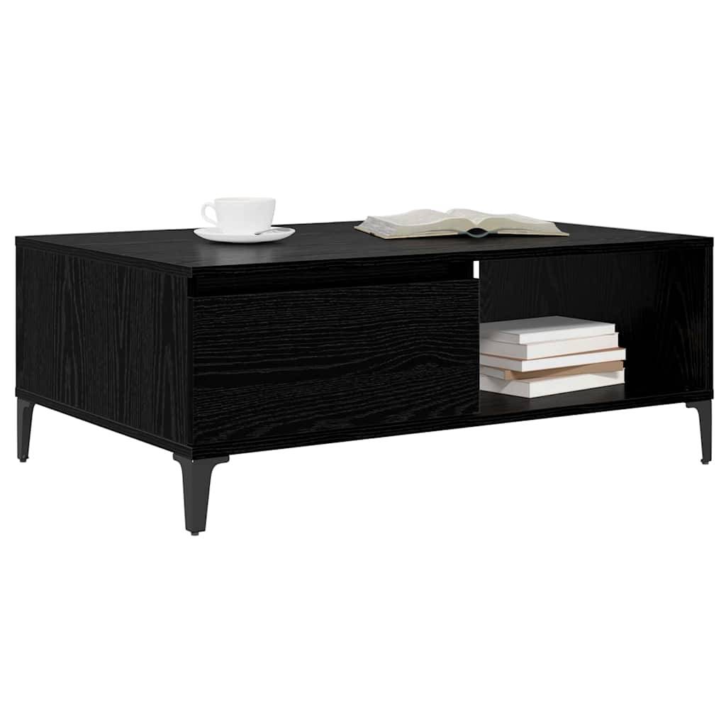 vidaXL Couchtisch Schwarz Eichen-Optik 90 x 60 x 35 cm Holzwerkstoff