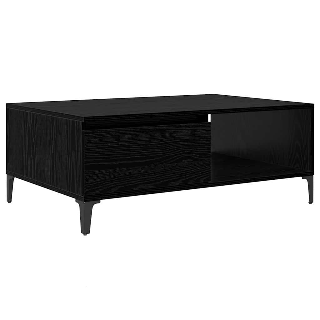 vidaXL Couchtisch Schwarz Eichen-Optik 90 x 60 x 35 cm Holzwerkstoff