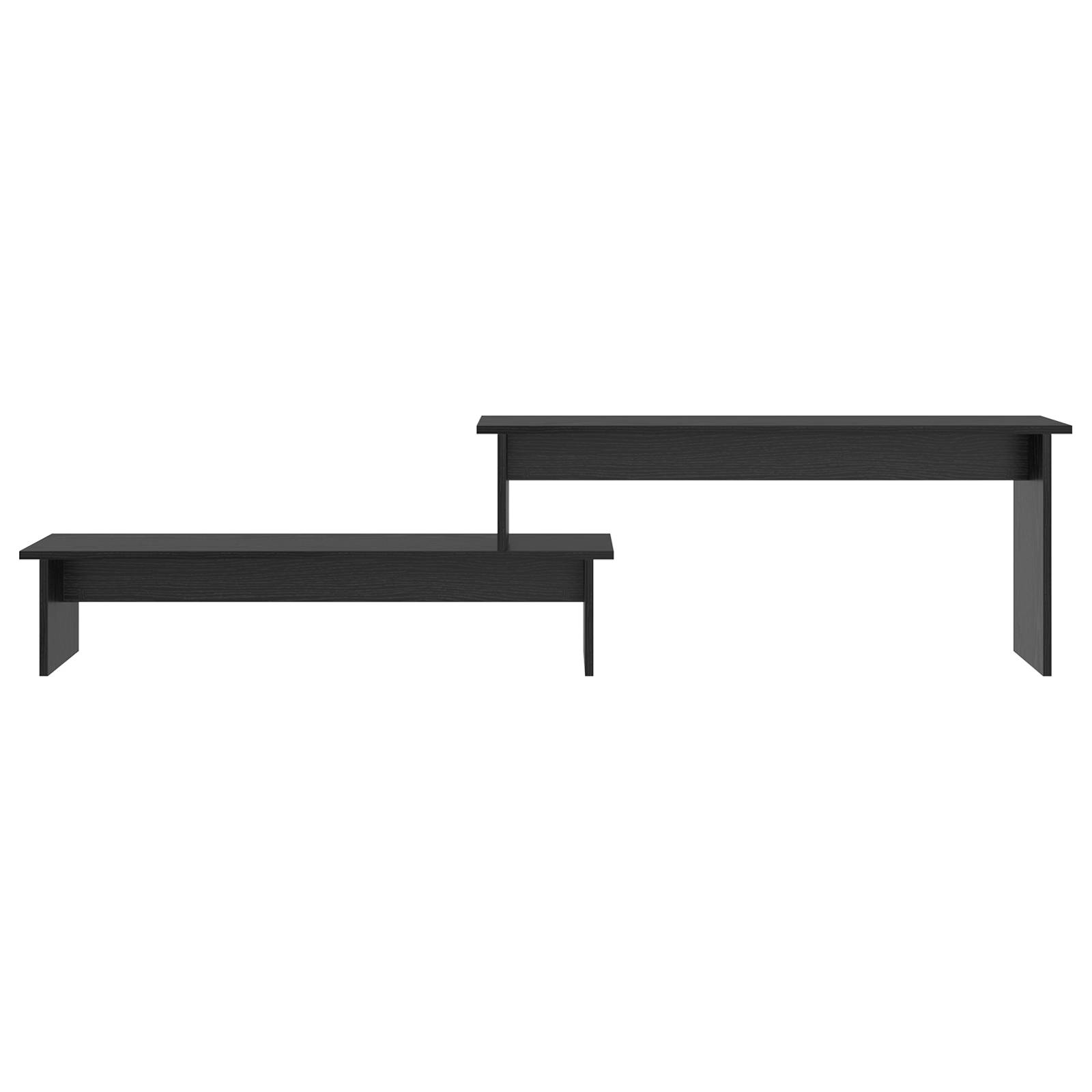 vidaXL TV-Schrankset Schwarz Eichen-Optik 180,5 x 30 x 43 cm