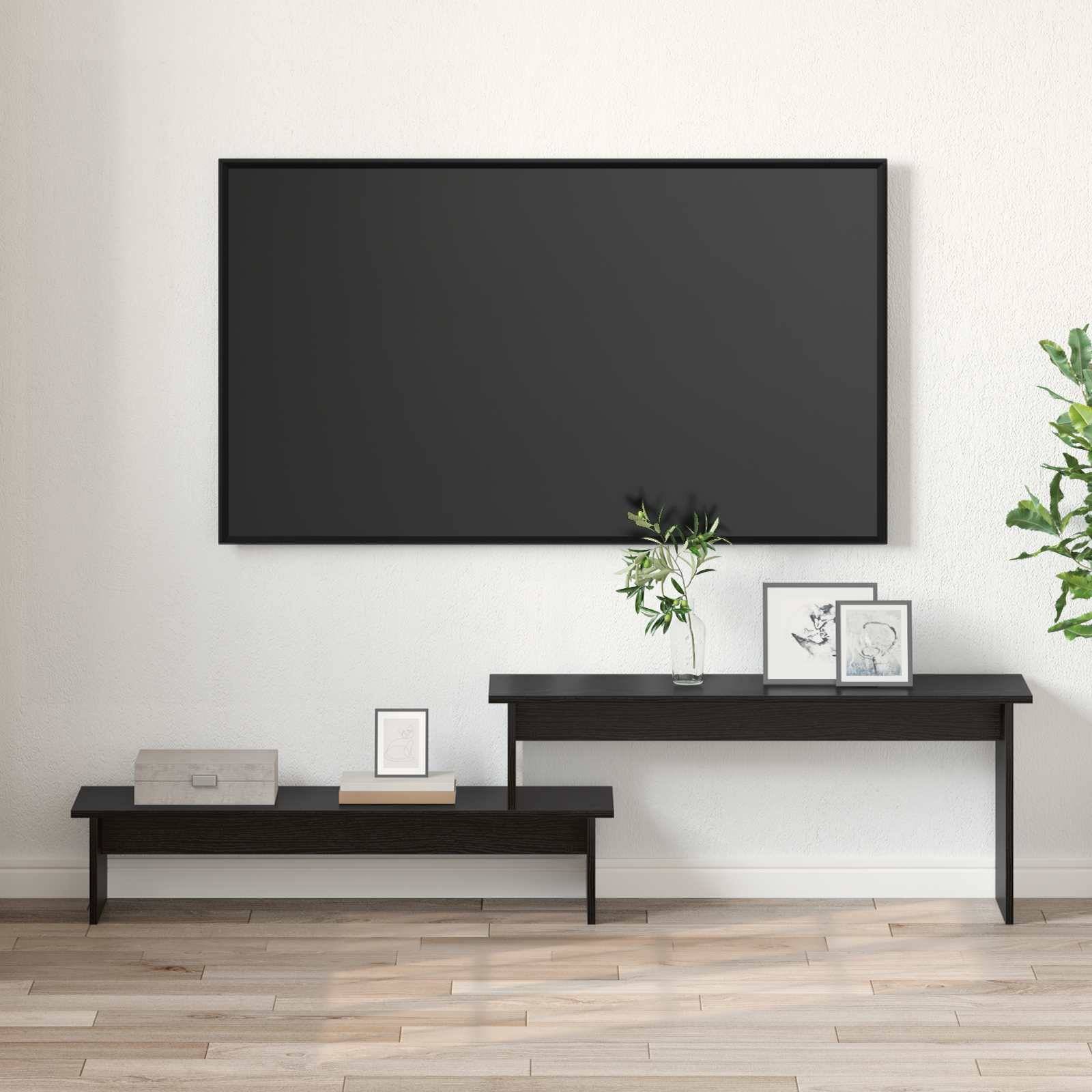 vidaXL TV-Schrankset Schwarz Eichen-Optik 180,5 x 30 x 43 cm