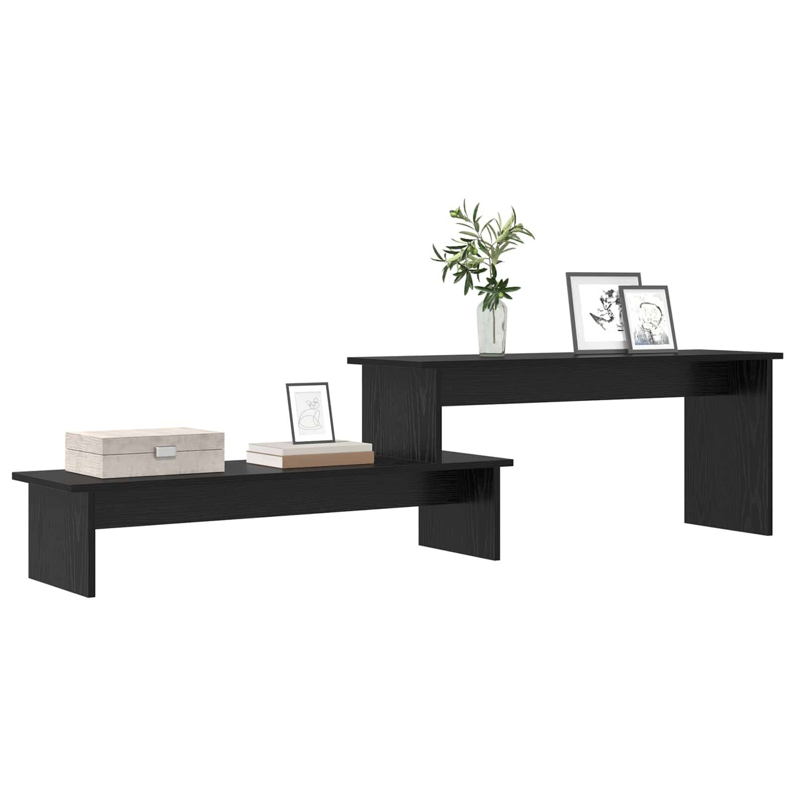 vidaXL TV-Schrankset Schwarz Eichen-Optik 180,5 x 30 x 43 cm