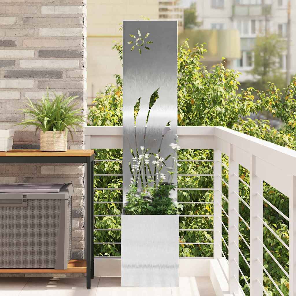 vidaXL Garten Sichtschutz-Leinwand Silber 32 x 150 cm Verzinkter Stahl