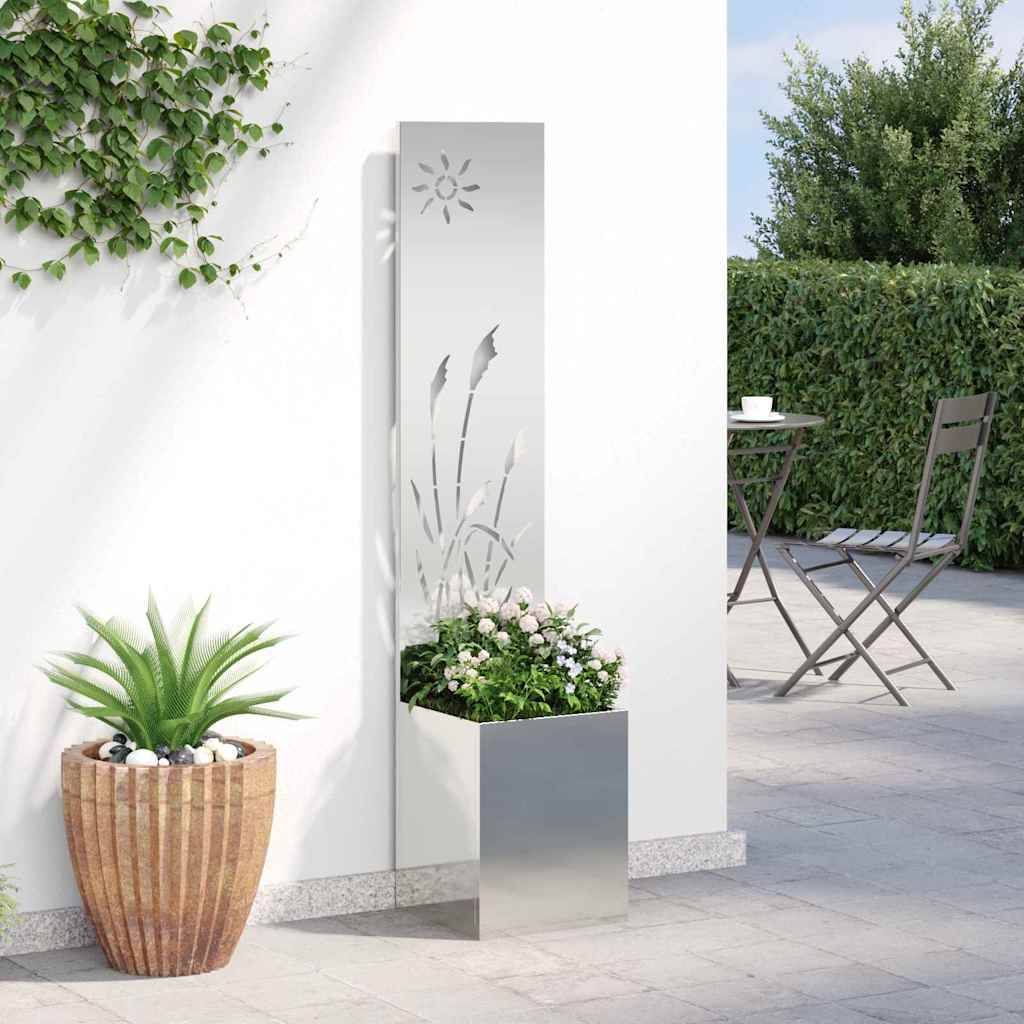 vidaXL Garten Sichtschutz-Leinwand Silber 32 x 150 cm Verzinkter Stahl