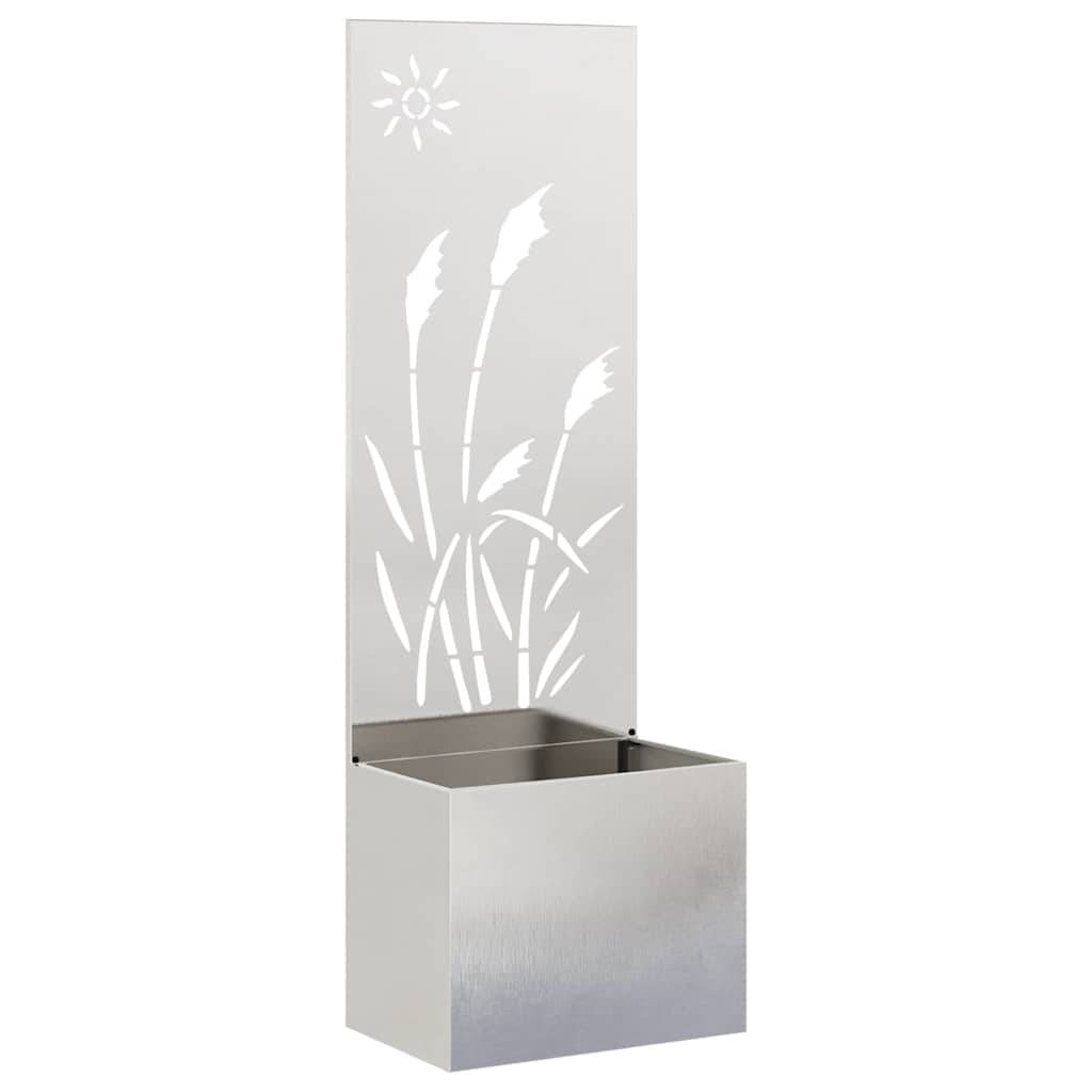 vidaXL Garten Sichtschutz-Leinwand Silber 50 x 150 cm Edelstahl